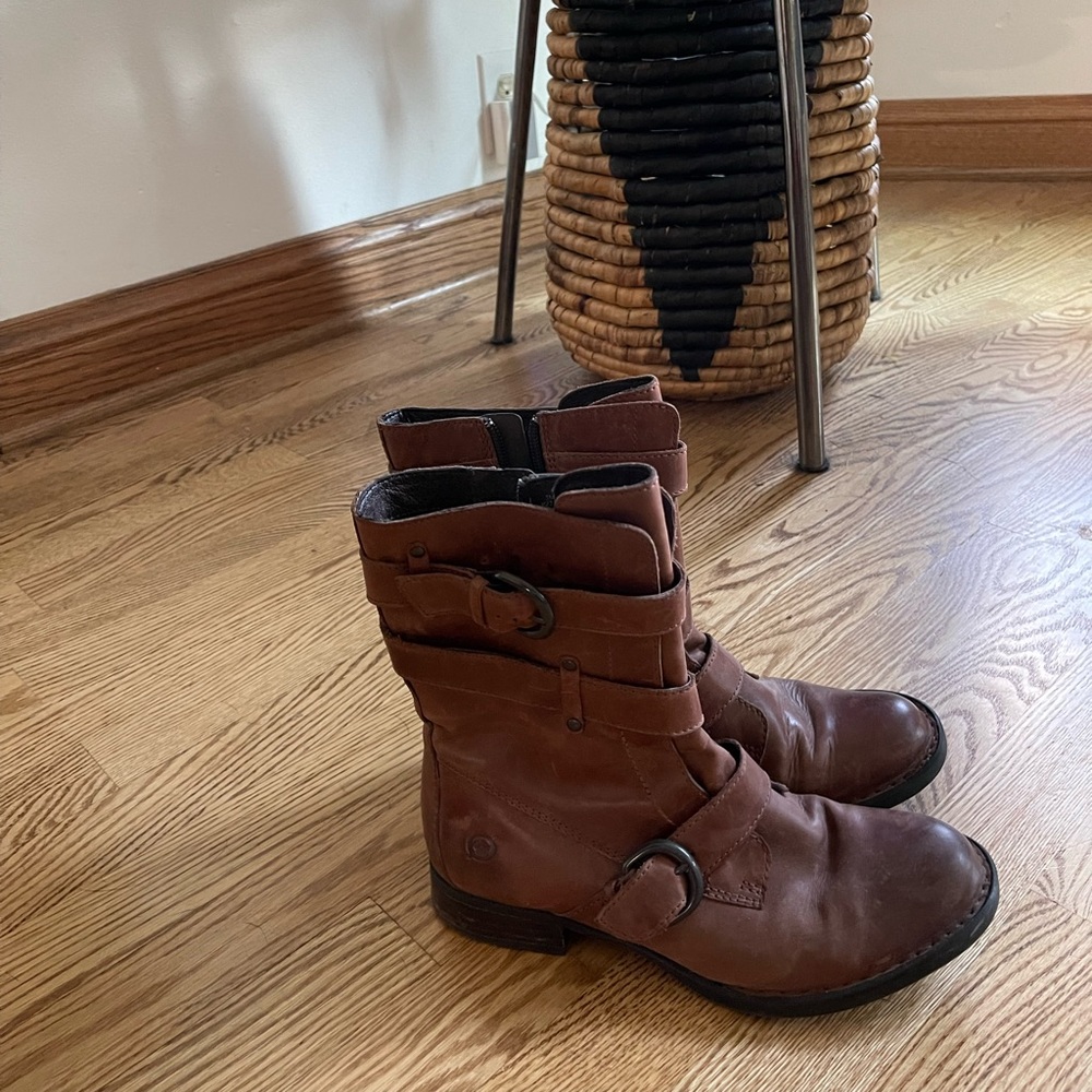 Brown Leather Born Boots